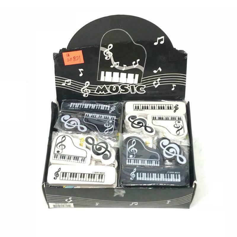 3pcs Musical Piano Notes Rubber Pencil Eraser School Student Stationery Gifts