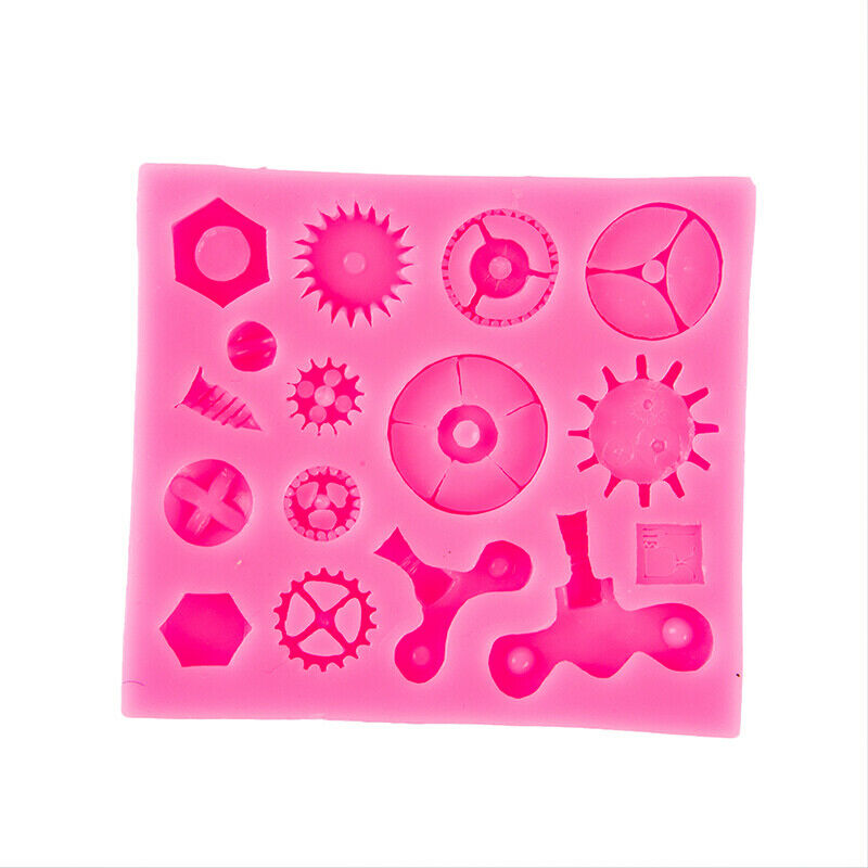 Mechanical Screw Gear Cake Border Fondant Cake Molds for Kitchen Baking T.l8