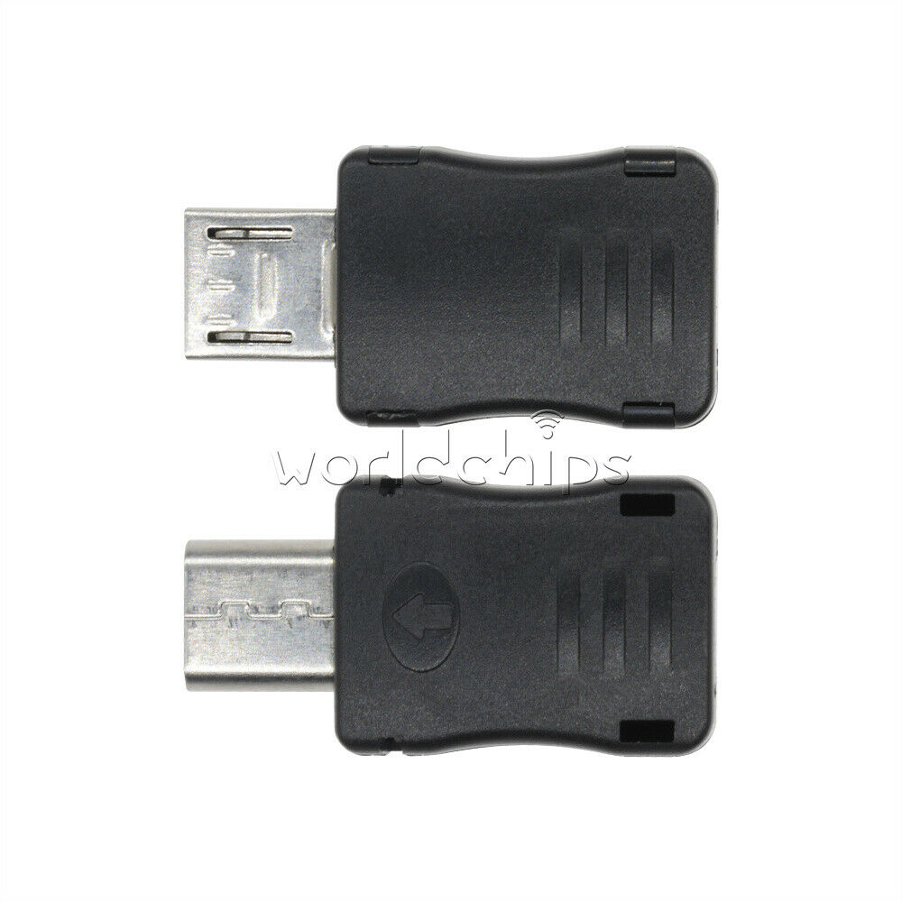 20pcs Micro USB 5 Pin T Port Male Plug Socket Connector&Plastic Cover DIY