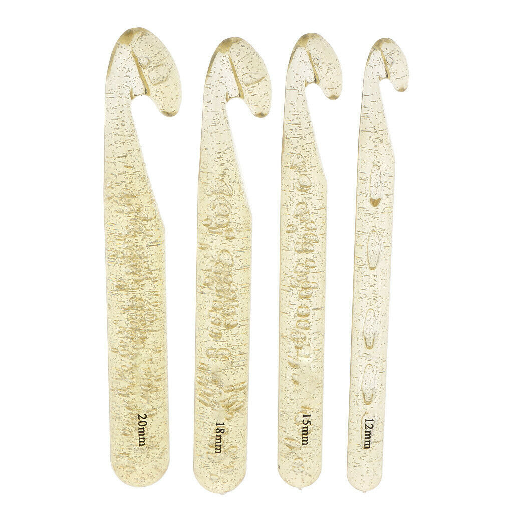Set of 4 crochet hooks set crochet needles plastic knitting needles 12-20mm