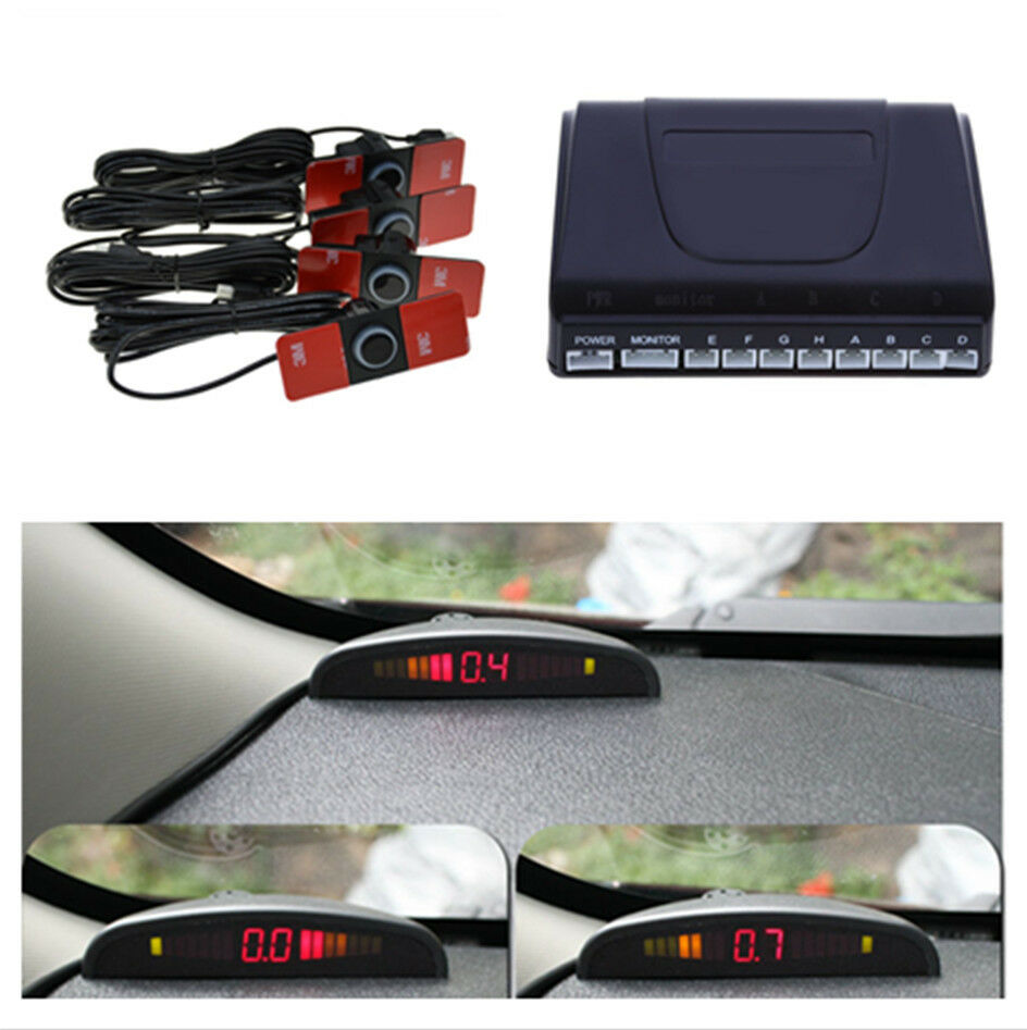 12V Car Video Parking Sensor Reverse Backup Radar LED Display Monitor 8 Sensors