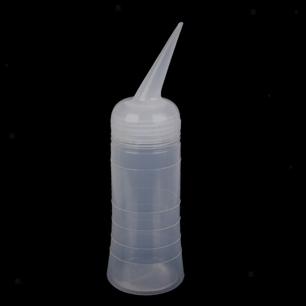 120ml Plastic Salon Hair Color Applicator Bottle Scale Tool With Angled Tip