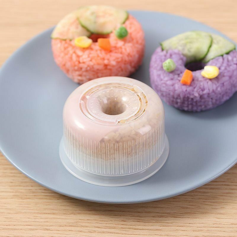 1x Donut Shape Onigiri Shape Plastic Non-Stick Sushi Maker Set DIY Kitche.l8