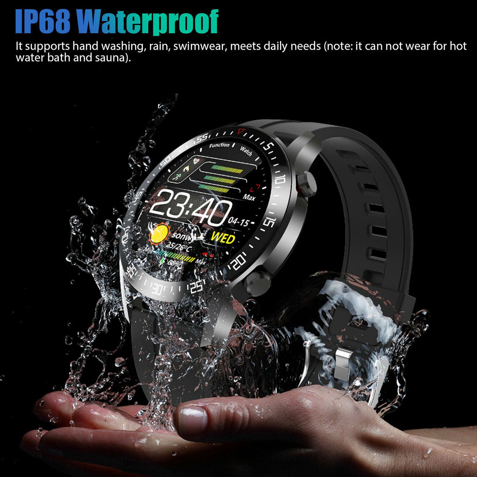 Waterproof Sport Smart Watch Bracelet Heart Rate Blood Pressure Fitness Tracker