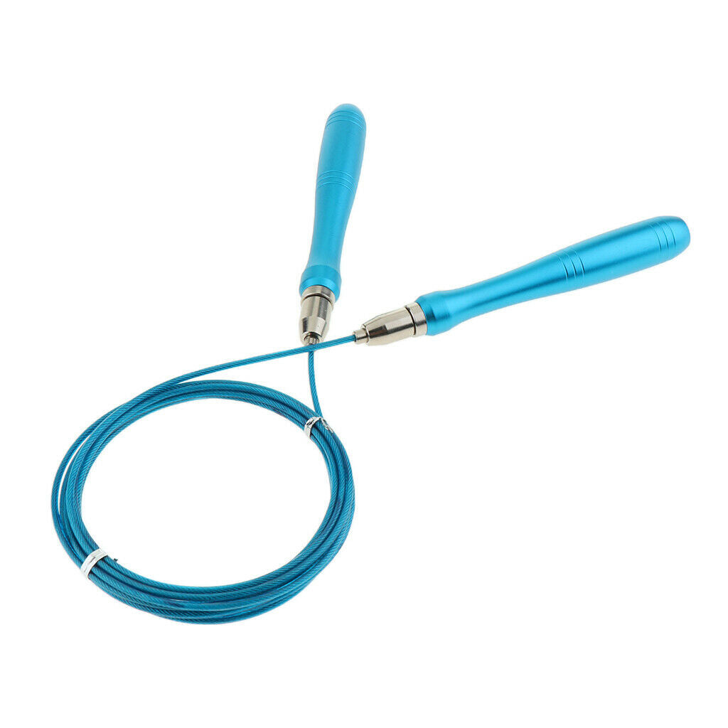 Jump Rope Skipping Rope - Self-locking - Adjustable with Ball Bearing Blue