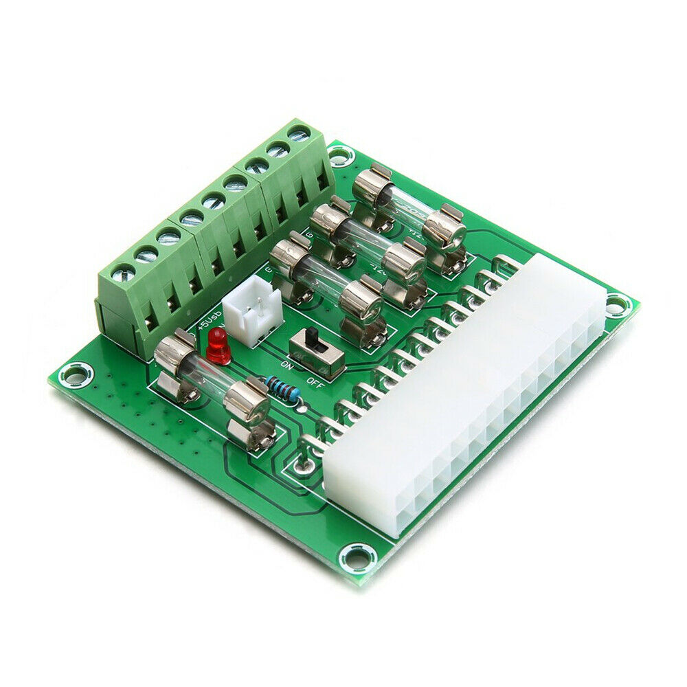 24 Pin 20 Pin ATX Computer PC Power Breakout Board Adapter Extension Module