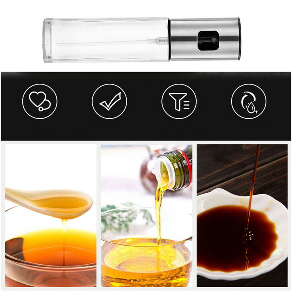 Kitchen Reusable Oil Dispenser Vinegar Sprayer Bottle Pot for Baking 100ml
