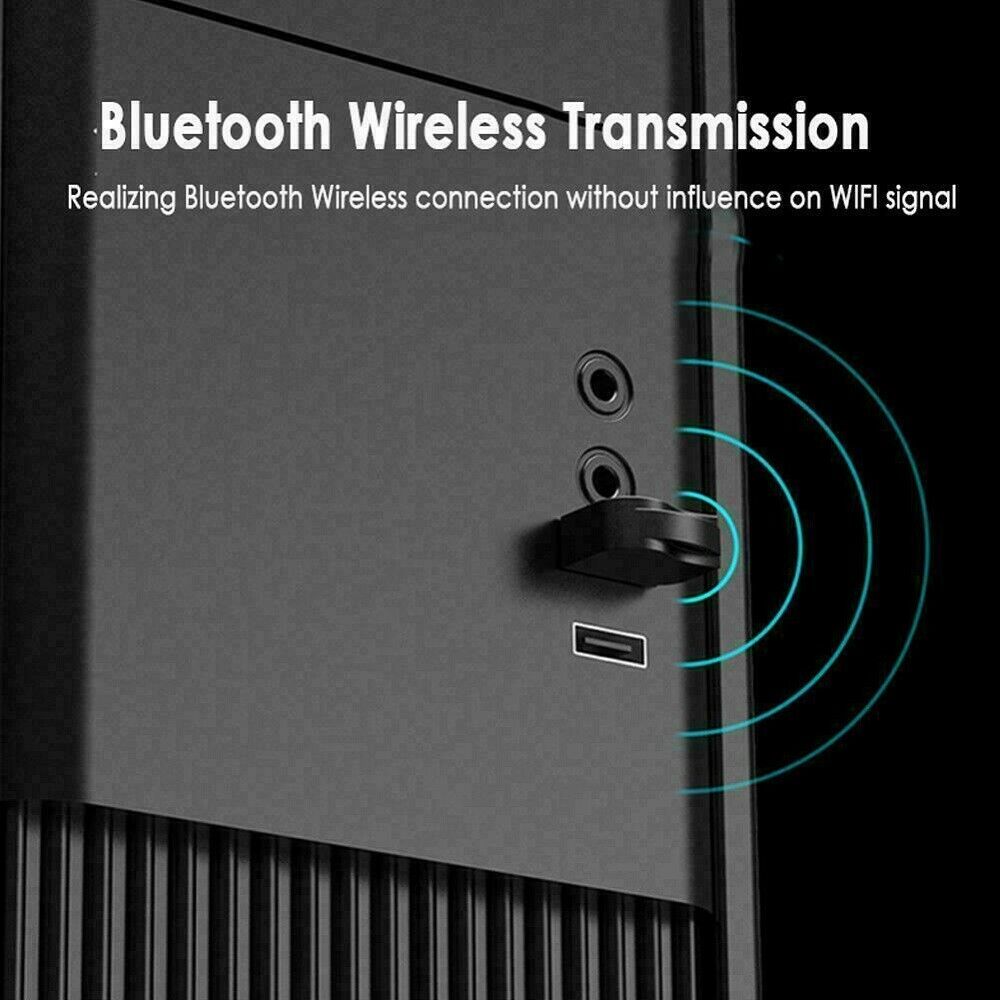 USB Wireless Bluetooth 5.0 Adapter Dongle Stereo Receiver Audio For PC Laptop TV