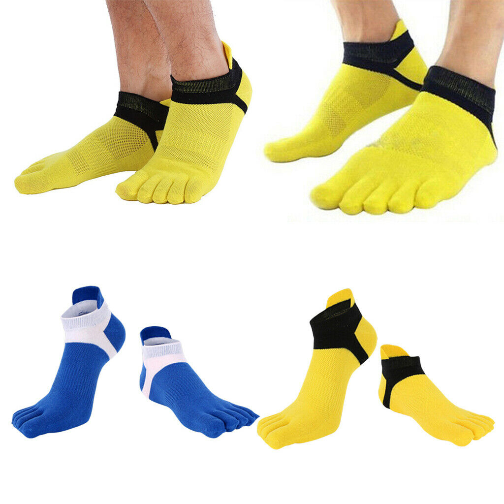 2 Pairs Soft Cotton Low Cut Toe Socks No Show Athletic Socks Casual Hosiery