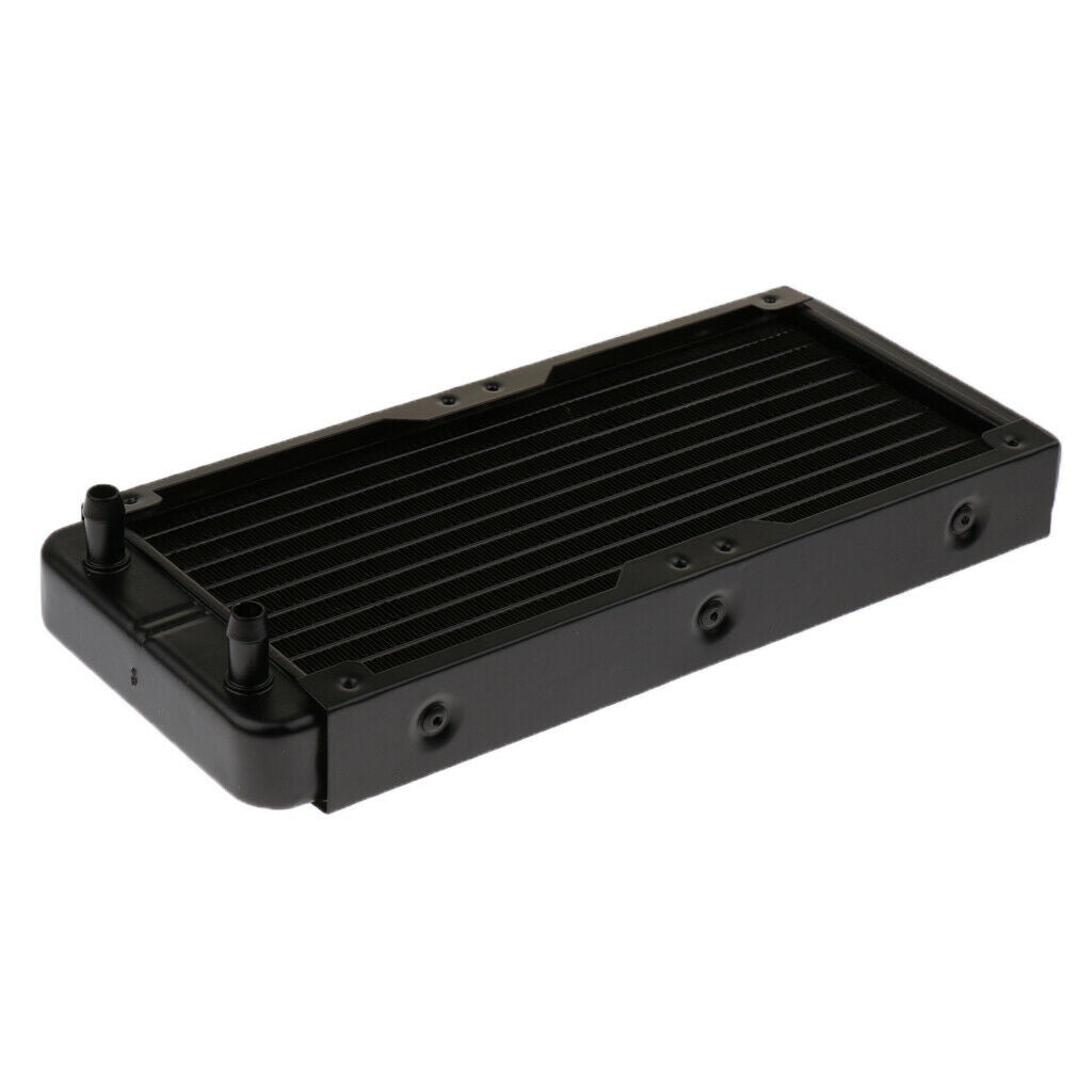 1Pcs Aluminum Computer CPU 10 Pipes Water-Cooling Heat Exchanger Radiator 240mm