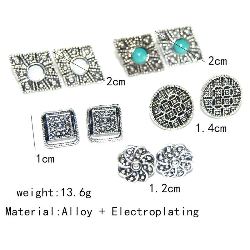 5 Pairs /set New Fashion Women Stud Earring Girls Birthday Party Mashup E.l8
