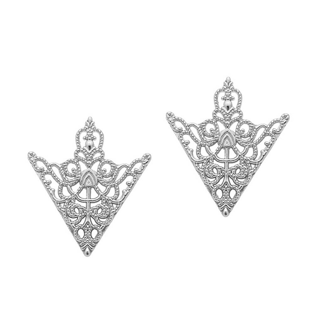 Fashion Triangular Collar Pin Hollow Tropical   Shaped Brooch Collar Corner