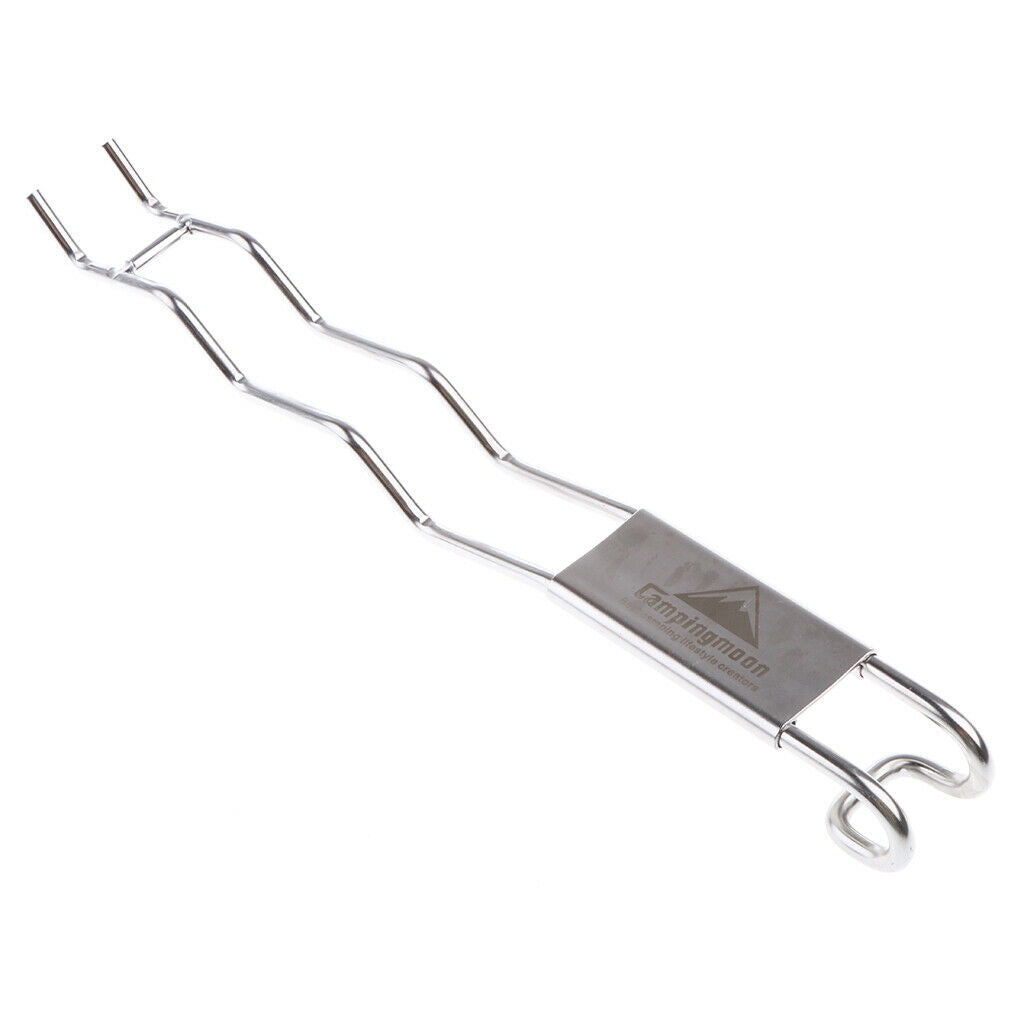 Outdoor Stainless Steel Barbecue Grid Lifter Gripper Anti Scald Grill Tools