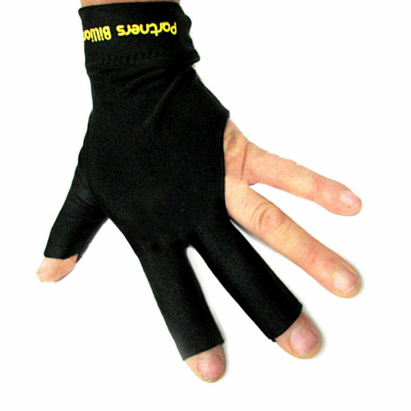 Cue Glove Pool Black Spandex Snooker Billiard Left Hand Three Finger Accessory