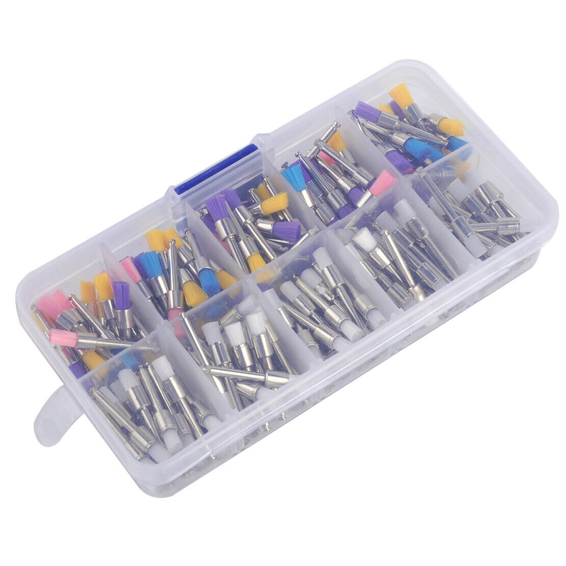 200x Disposable Dental Tooth Latch Flat Polisher Polishing Prophy Brush Nylon An