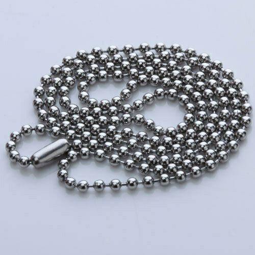 Stainless Steel Metal Chain Necklace Ball Chain Bead Connector Long 20inch