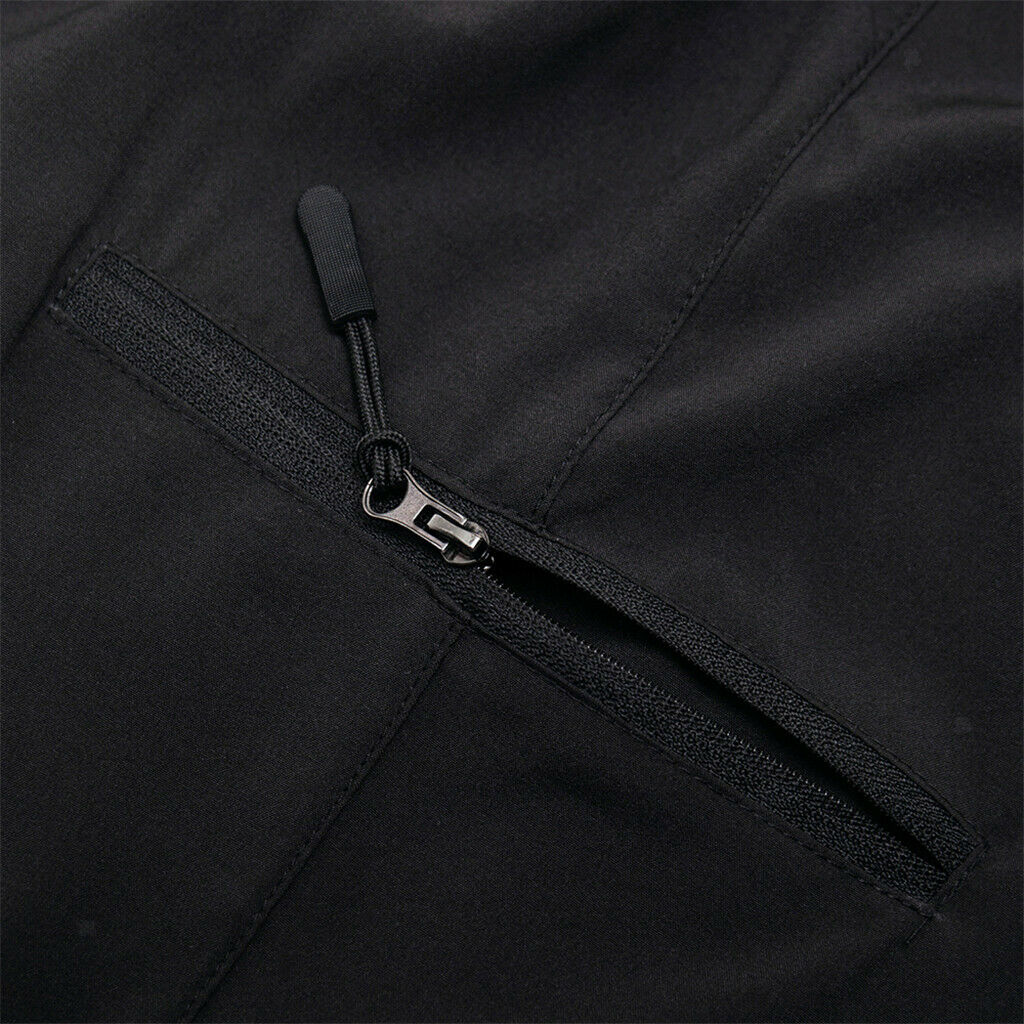 Men Casual Loose Pants Sports Beach Slack Night Reflective Shorts Black XL