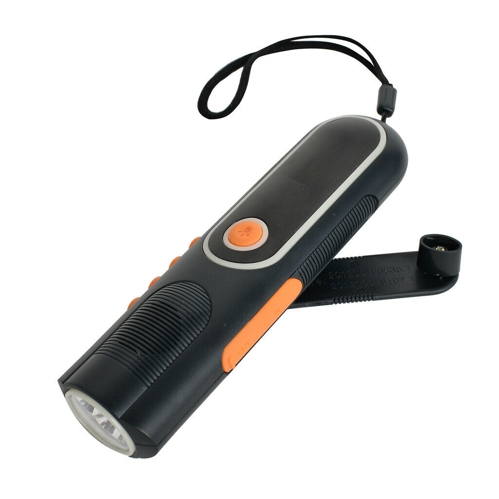Hand Crank Self Powered Emergency LED Flashlight Power Bank Phone Charger