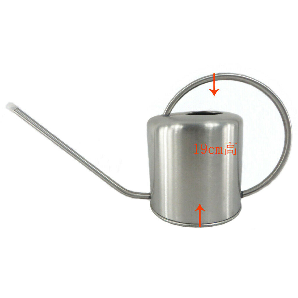Watering Pot Stainless Steel Watering Can 1500ML Long Mouth Sprinkling Pot