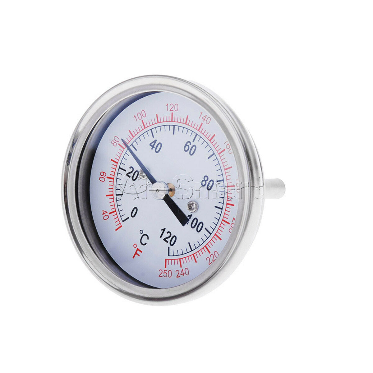 Stainless Steel Celsius Fahrenheit Thermometer 0-120â„ƒ Analog With Double Scale