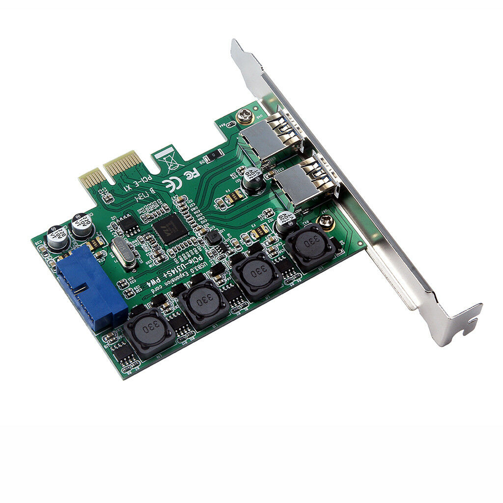 2 USB 3.0 + 19pin USB Header PCI-e Card PCI Express to Dual USB 3.0 Adapter