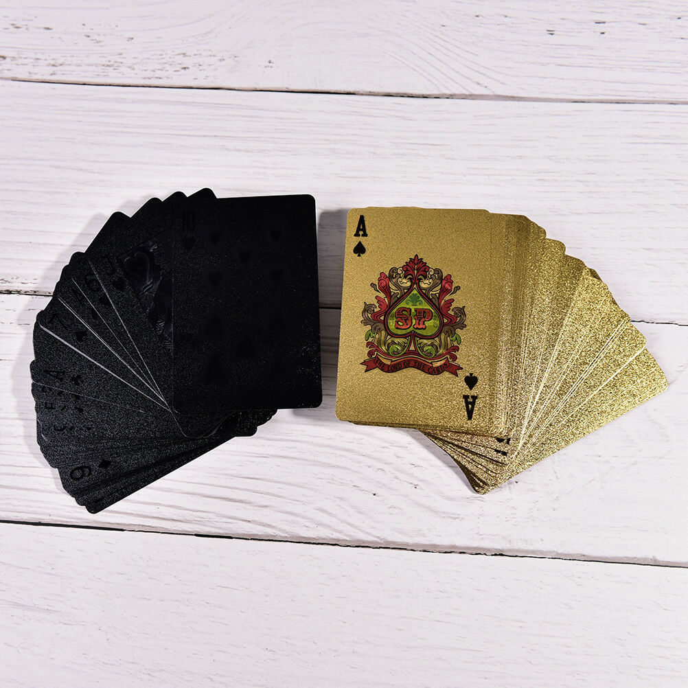Waterproof Plastic Playing Cards Black Diamond Poker Cards Creative Gift  DD