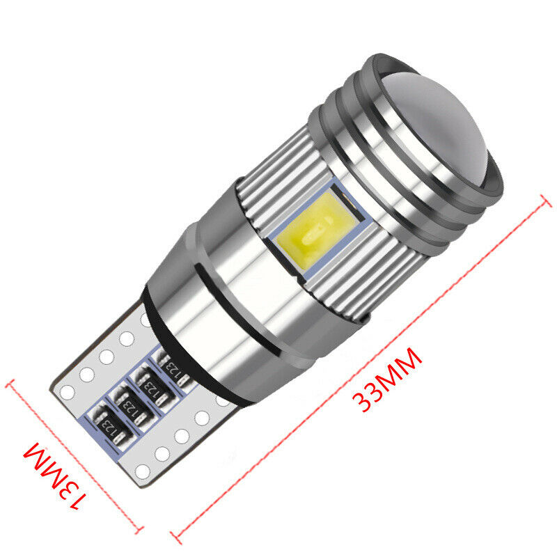 10Pcs White T10 LED Interior Map Lamp Car Trunk License Plate Parking Light Bulb