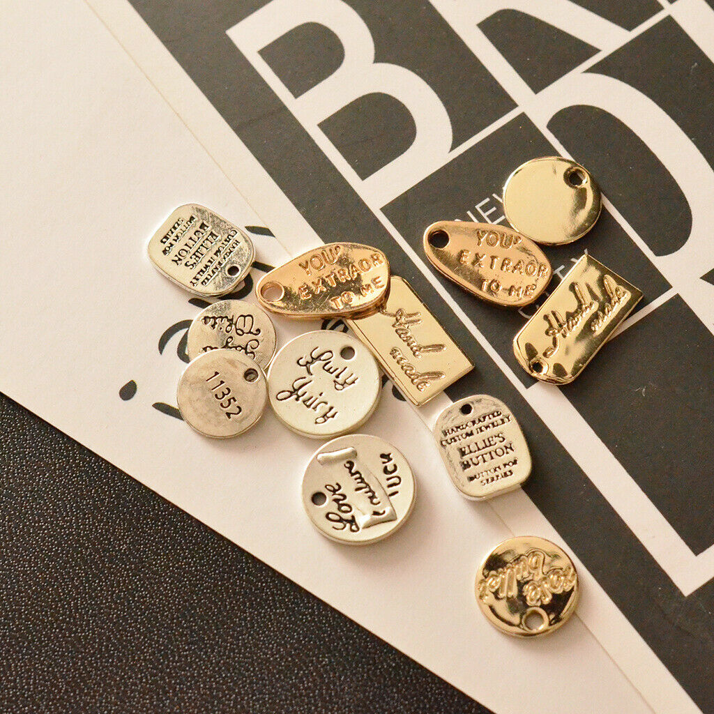 Random 12X Alloy Metal Charms Pendant Necklace Jewelry DIY Making Bracelet