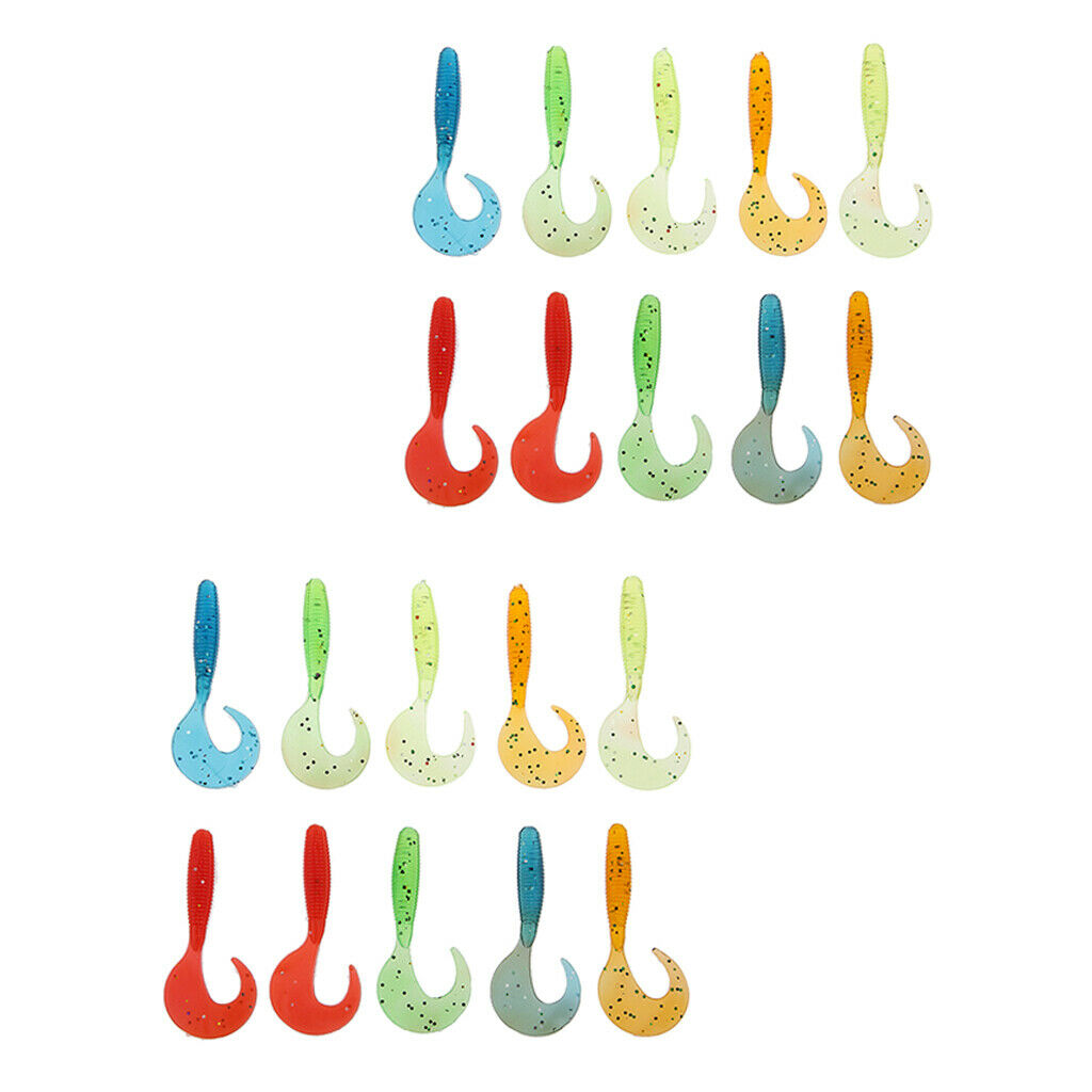 30 pieces maggot soft worm bait micro jig head tackle bait