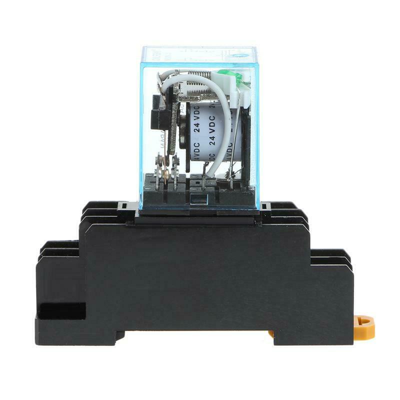 8 Pin MY2NJ Relay 24 V DC Small Relay 5A DPDT Coil With Base Socket