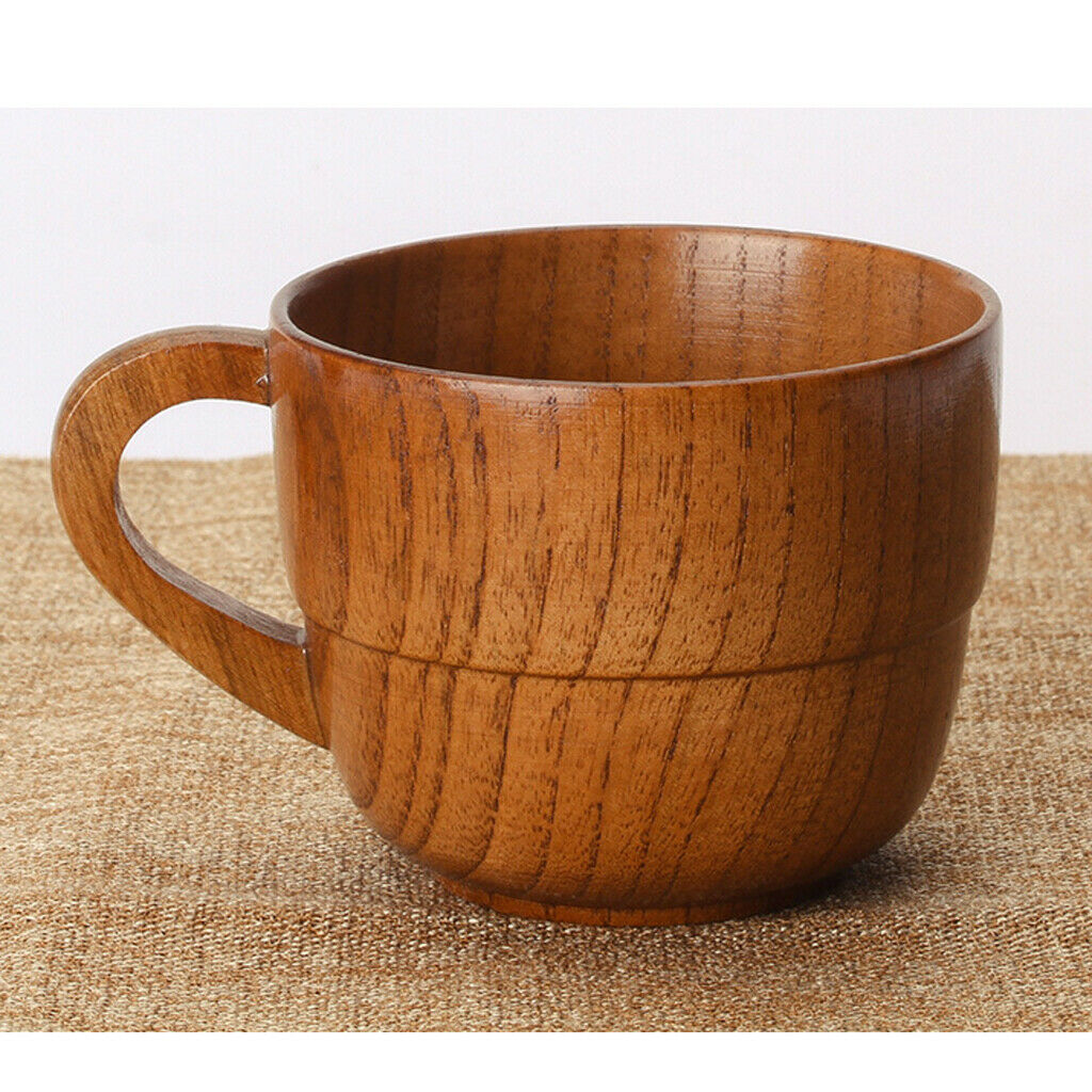 Wooden Cup Handmade Coffee Tea Beer Juice Milk Mug Drink 8.5cmx7cm