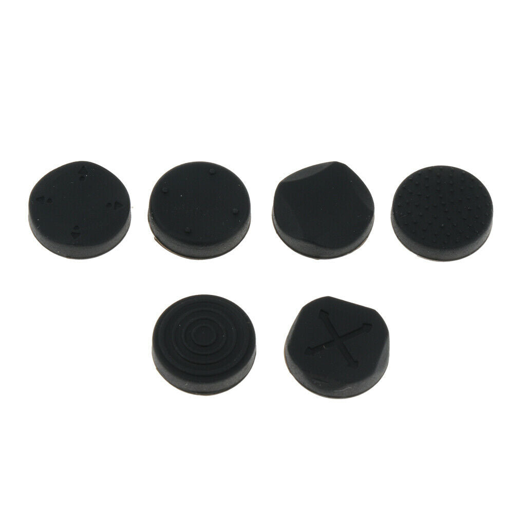 6Pcs Joystick s Thumb Grips Cover for  PS  PSV1000 2000 Black