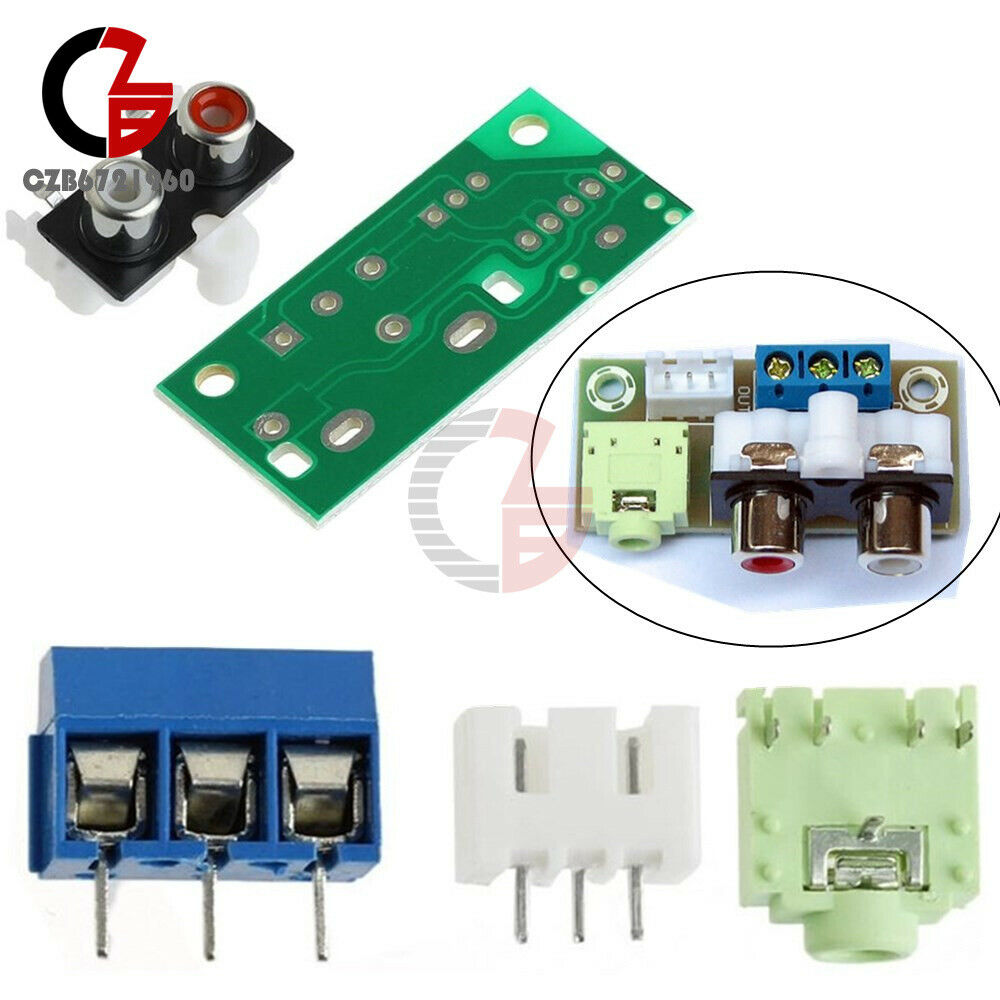 Audio Switch Board RCA to 3.5mm Socket Front Board 5V DIY Kit For Amplifier