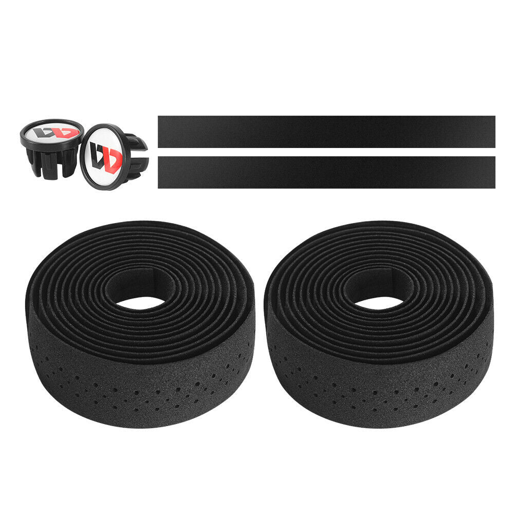 2*Road Bicycle Handlebar Tape Bicycle Drop Bar Wrap Outdoor Sports Non-slip Kit