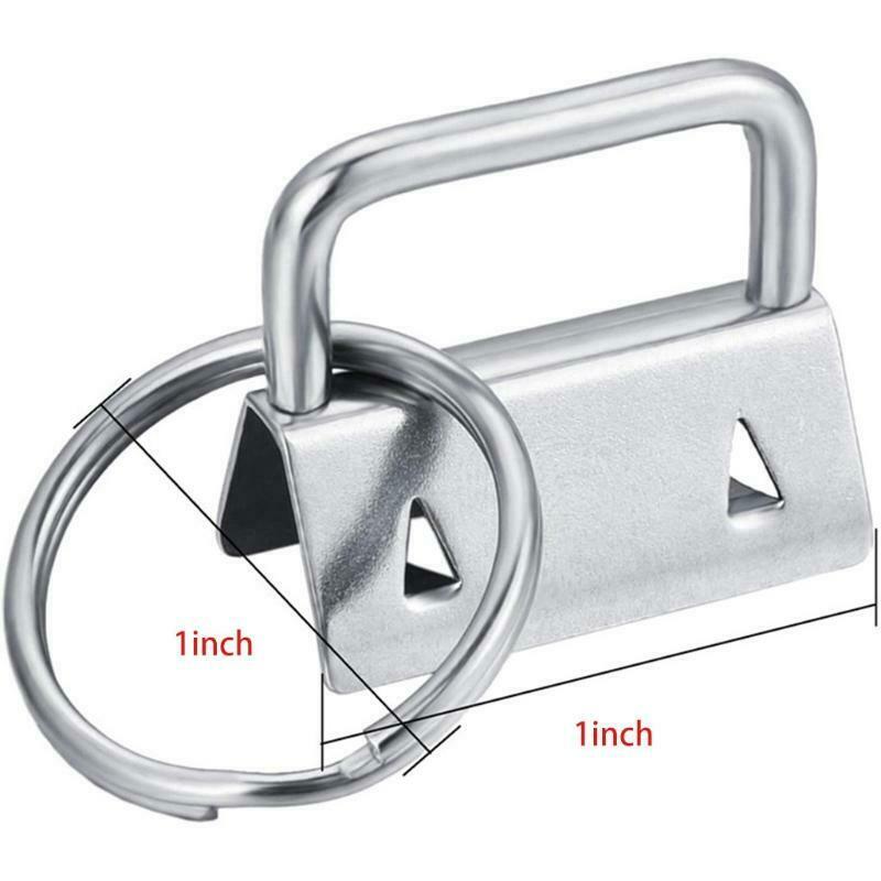 40pcs 25mm Key Fob Keychain Hardware with Pliers Tool for Wristlet Key Lanyard