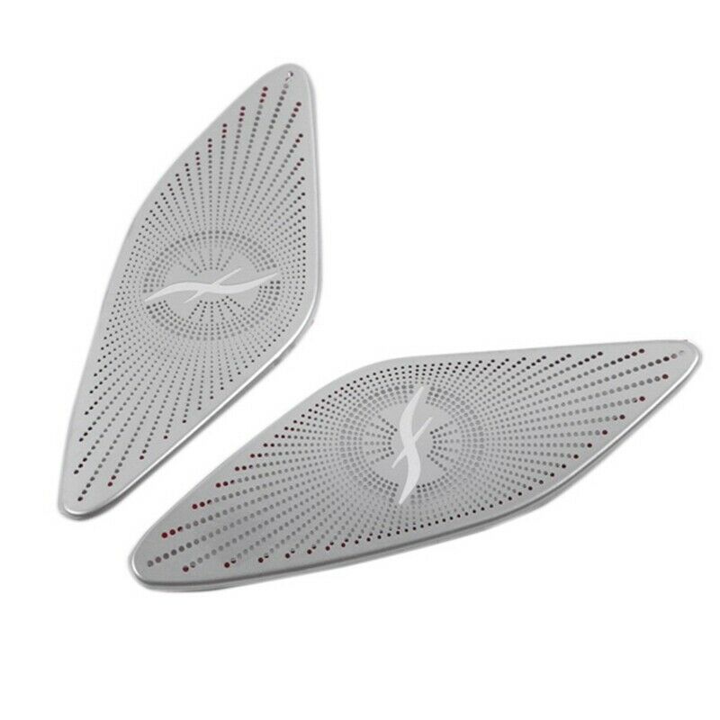 Car Stainless Steel a Pillar Audio Tweeters Speaker Cover Trim for Mercedes Z5J7