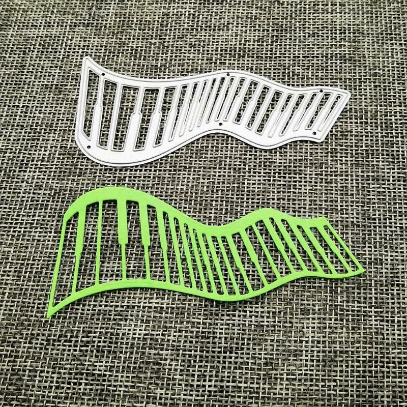 Creative Wavy Piano Keys Carbon Steel Cutting Dies DIY Scrapbooking Photo Album