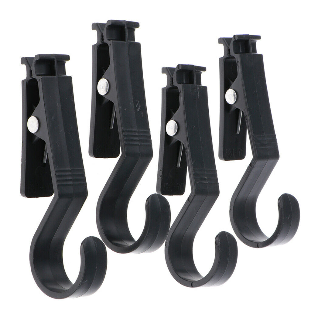 4 Packs Outdoor Multifunction Awning Tent Clips Hanging Hooks for Camping