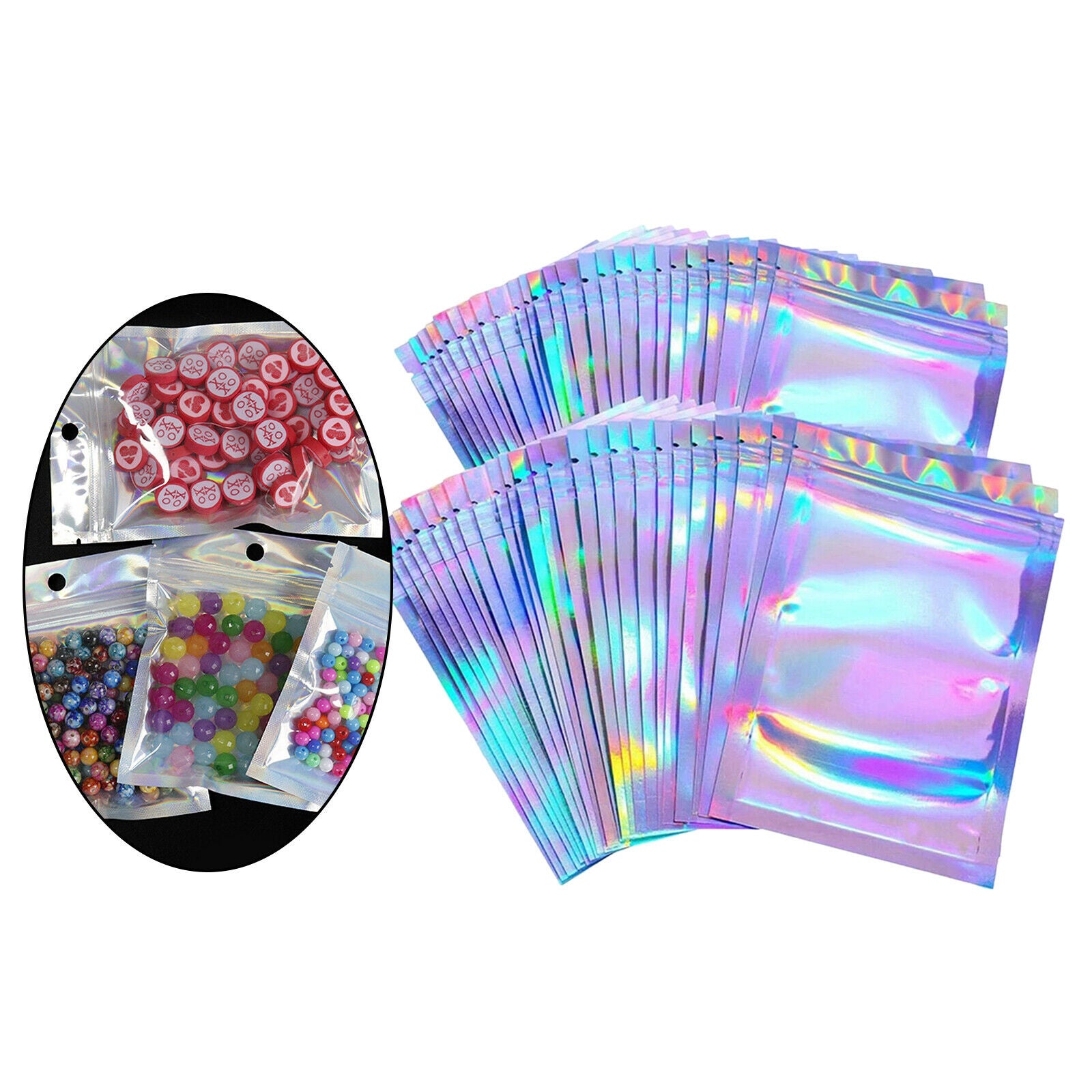 100 Pieces Zipper Bags Food Tea Storage Container Snacks Packing Sampling