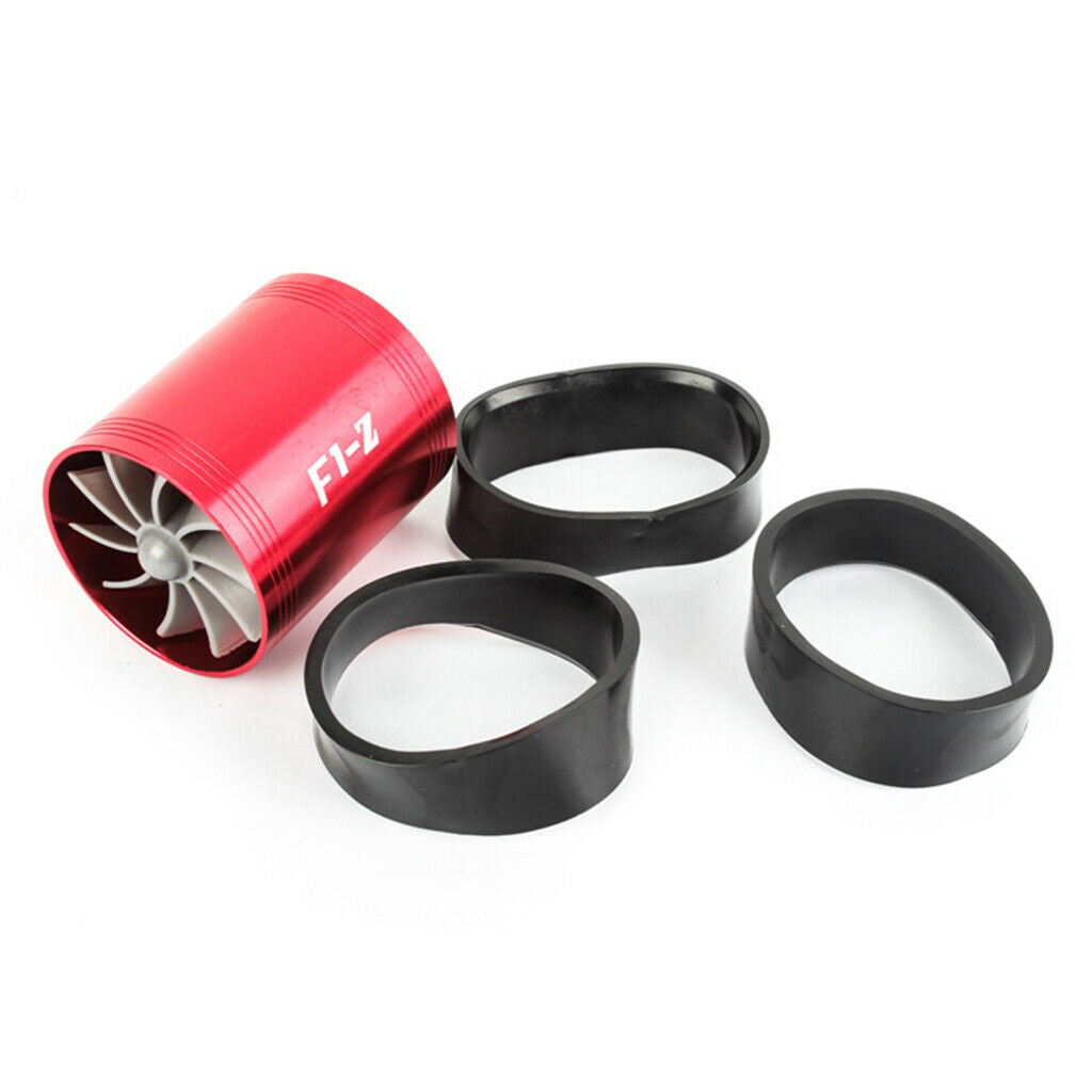 Turbocharger Dual Fan Super Charger Gas Saver Turbo Easy installation Red