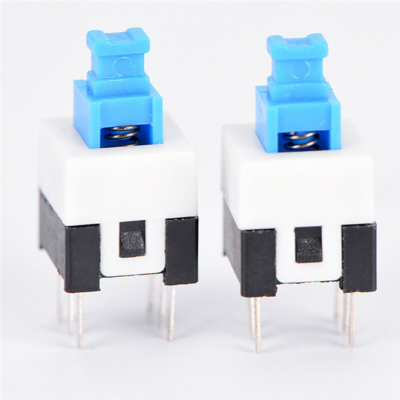 20pcs 7*7mm PCB 6 Pin Push Tactile Power Micro Switch Self Lock On/Off 2018、J DD