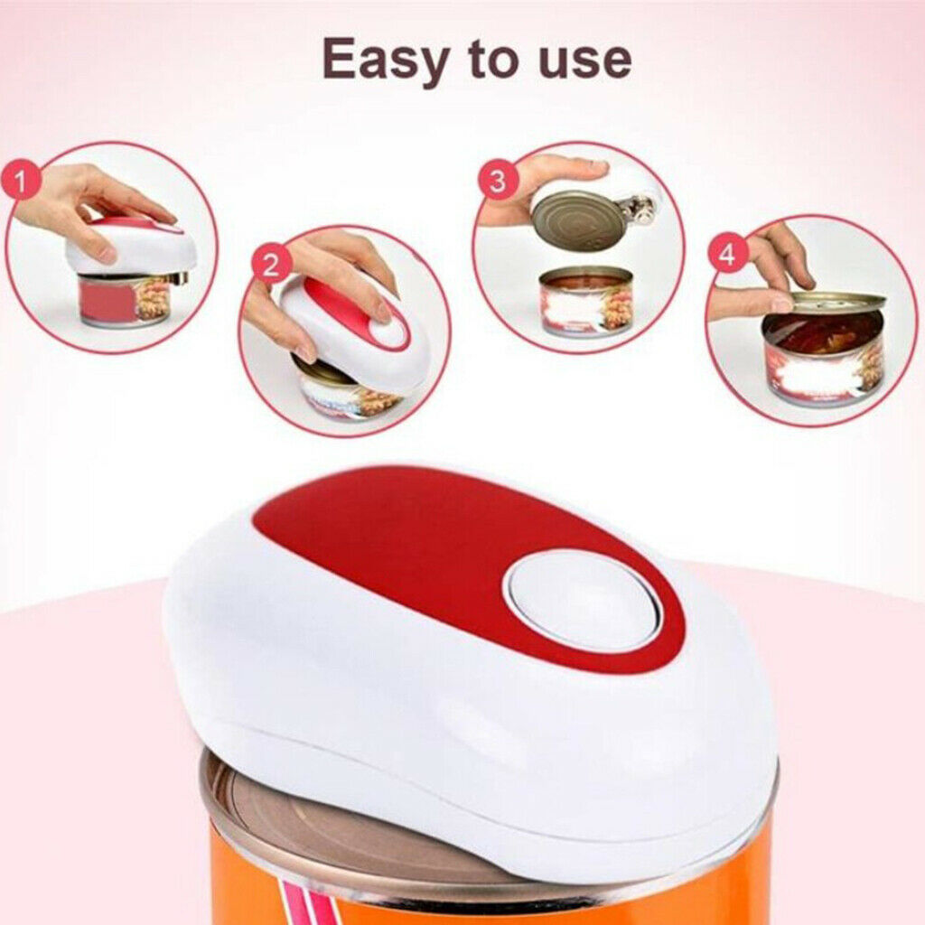 Automatic Safety One Touch Electric Can Opener Portable for Home Kitchen BBQ