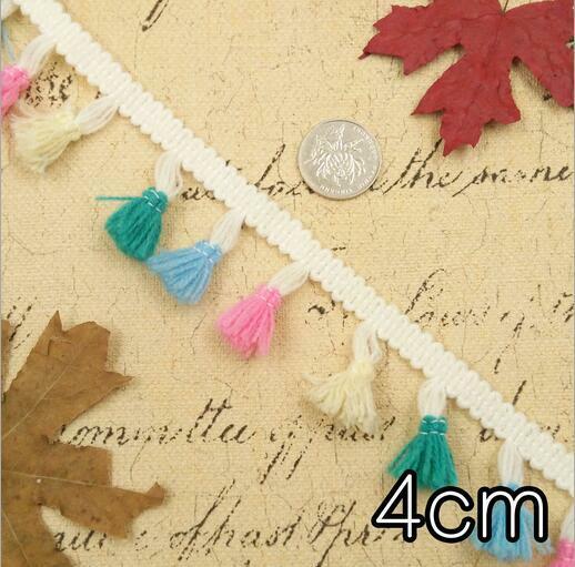 5 Yards unilateral Tassel lace Trim Wedding Bridal Ribbon Sewing Clothing crafts