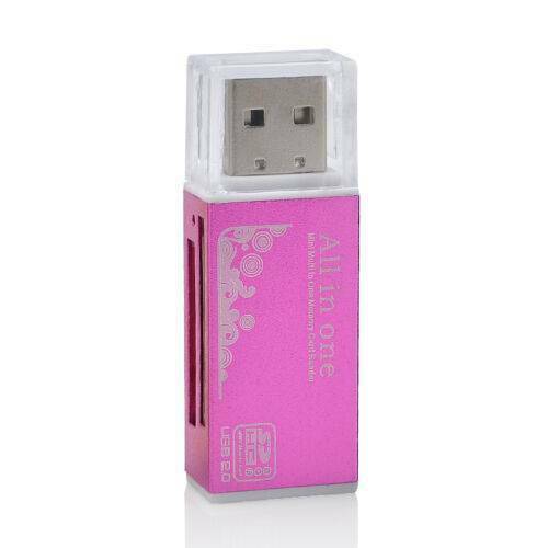 USB MULTI MEMORY CARD READER CF SD SDHC MINI MICRO M2 MMC XD MS - US