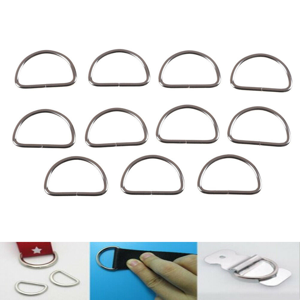 10PCS Metal 25mm D Ring Purse Buckles For Clothes Bag Case Strap Web Bel.l8