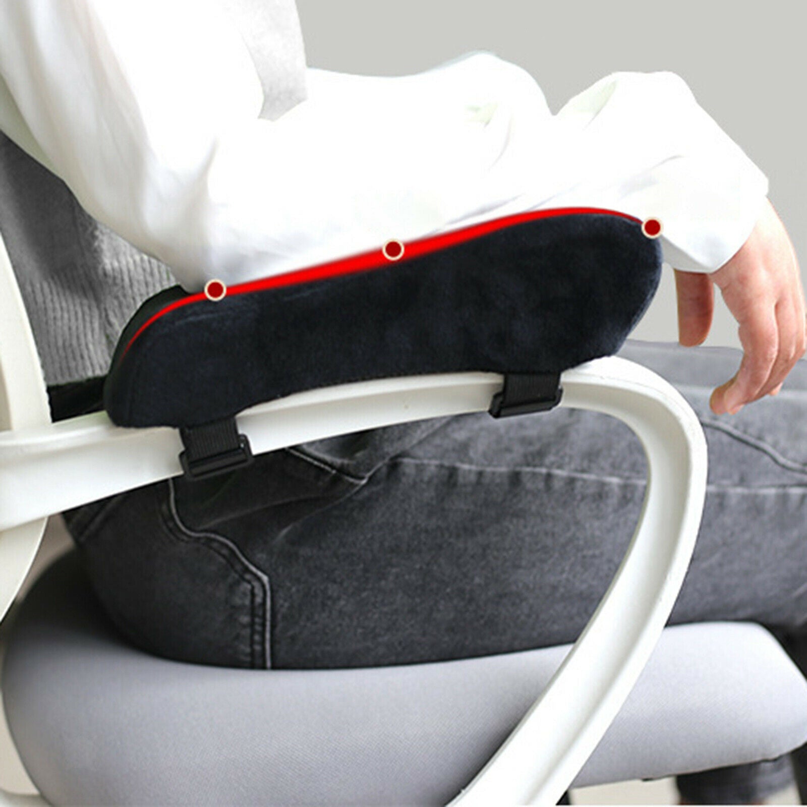 Soft Memory Foam Home Office Gaming Chair Armrest Pads Cushion Elbow Pillow