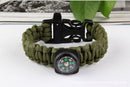3 in1 Survival Paracord Rope Bracelet Compass Buckle Whistle Kits Useful  md Tt