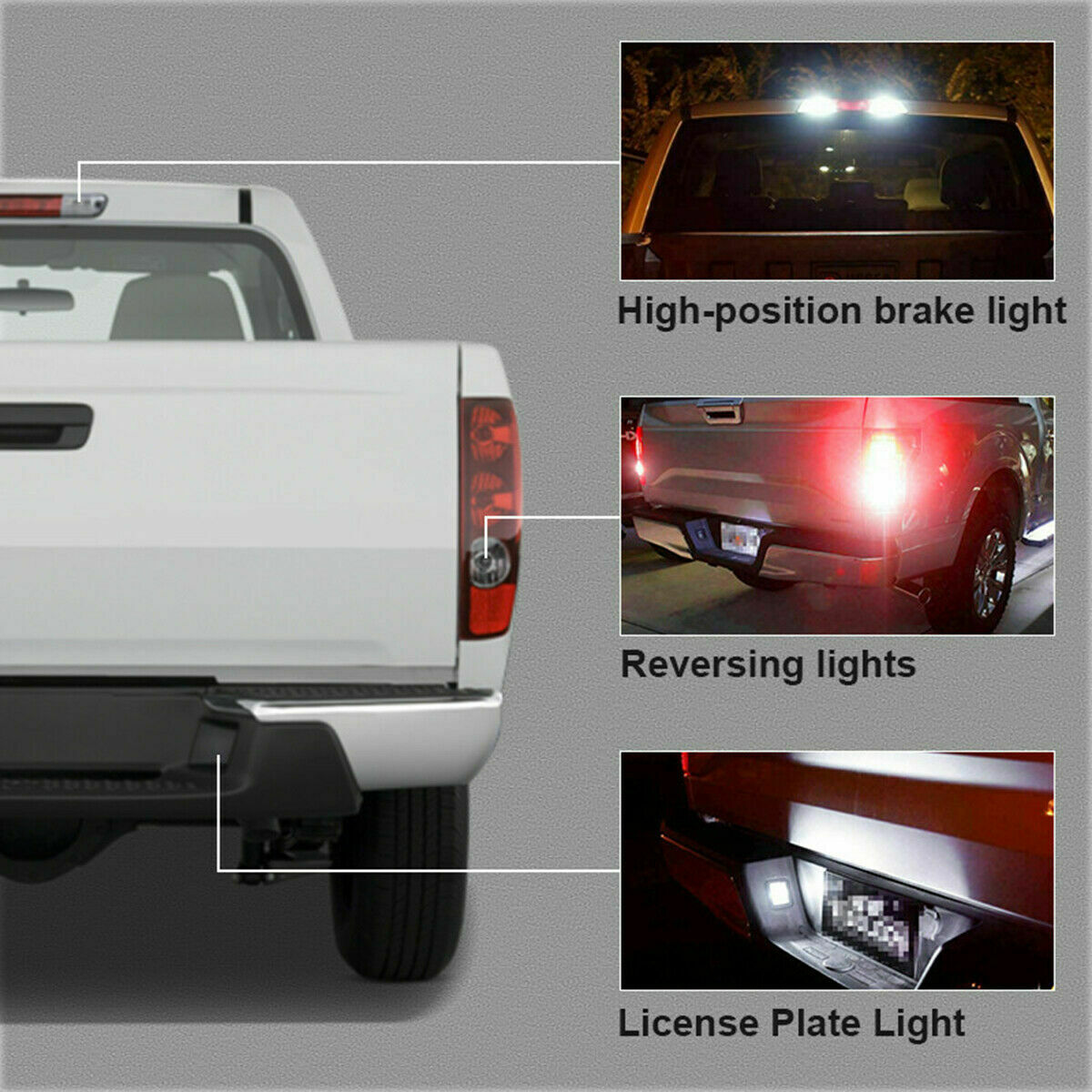 LED Reverse License Plate Brake Light Kit For Chevrolet Silverado 1500 2500 3500