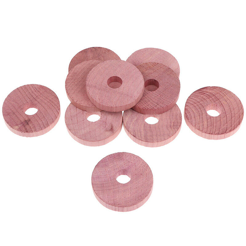 10X Cedar Wood Cedar Ring Wardrobe Pure Insect Repellent Camphor Moth Ball JBDA