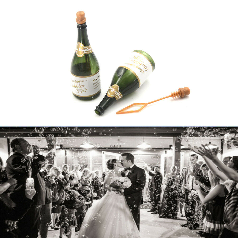 5X Romantic Wedding Party Champagne Bottle Shape DIY Watering Bubble Bottl.l8